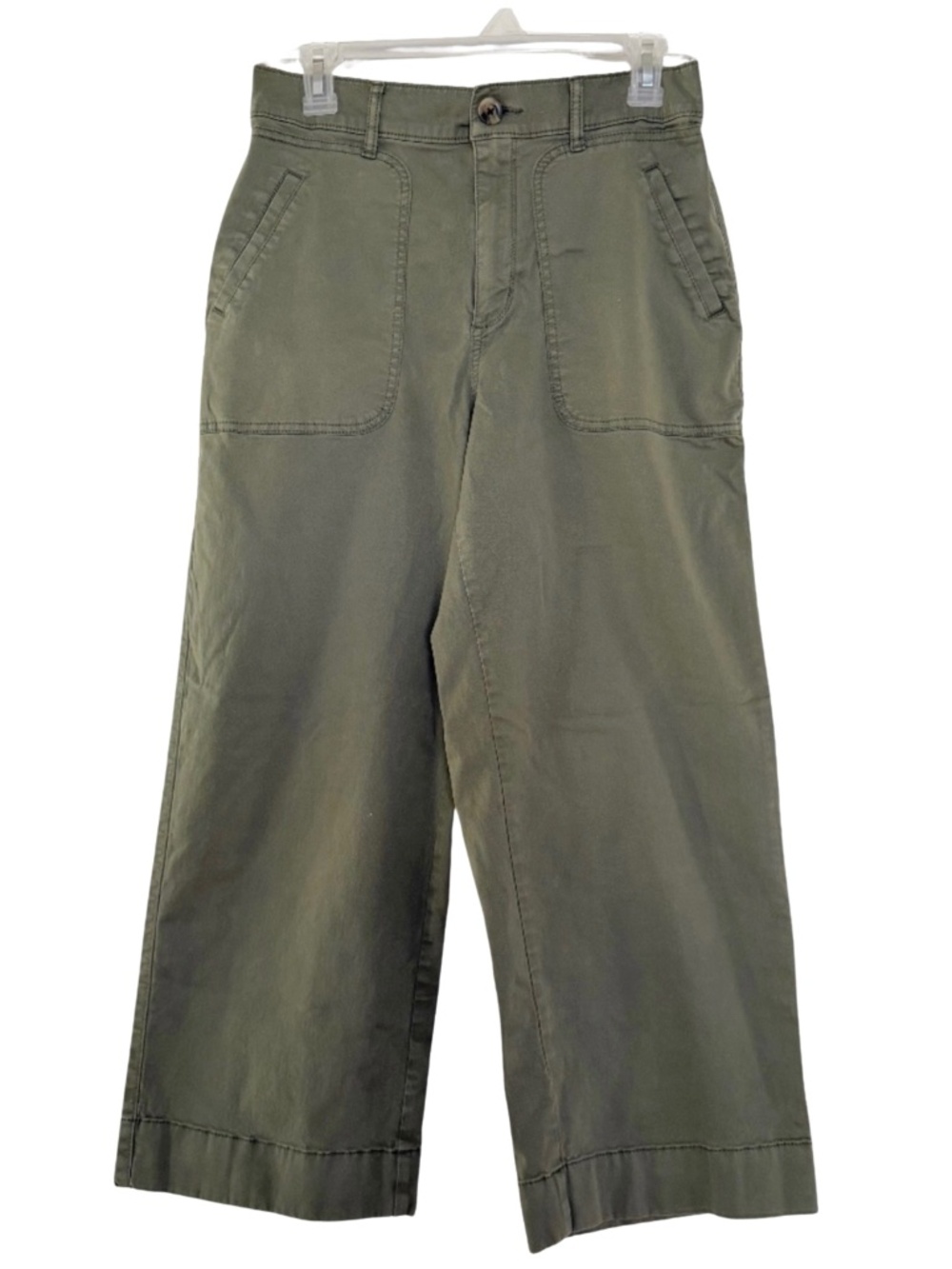 Women's Sonoma Goods For Life Utility Wide Leg Pants Size M Olive Army Green